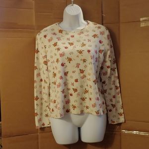 Women's White Stag White Floral Shirt, M